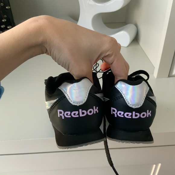 REEBOK Harman Black Iridescent Girls Youth Sneakers Size USA 1 BRAND NEW - Picture 10 of 11